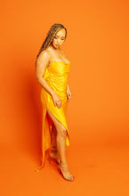 Load image into Gallery viewer, Golden Glow Satin Slip Dress