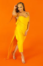 Load image into Gallery viewer, Golden Glow Satin Slip Dress
